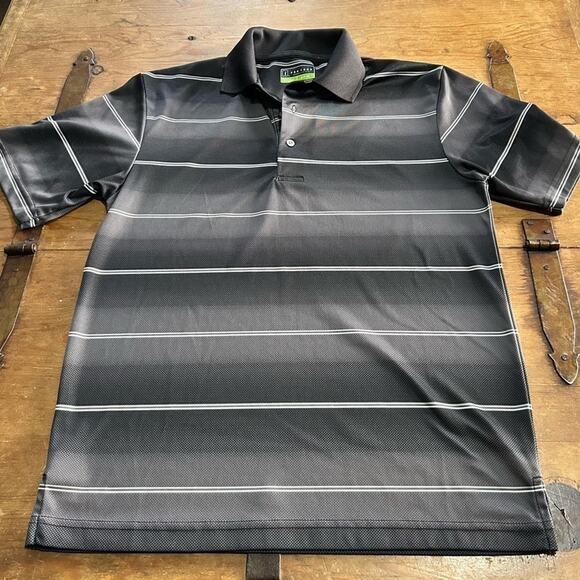 Mens PGA Tour Black and Gray Polo Size Small - Picture 1 of 5